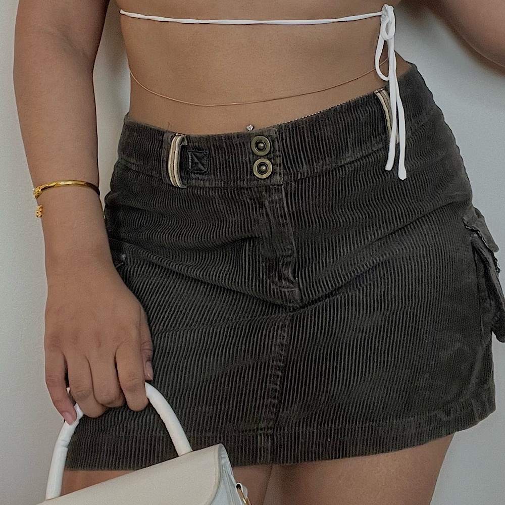 Mini Cargo Skirt Corduroy Vintage